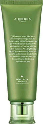 Aloderma Essential Aloe Brightening Skin Care Set - 4 Pieces - Gel, Cleanser, Toner, Cream