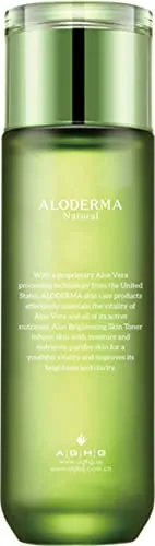 Aloderma Essential Aloe Brightening Skin Care Set - 4 Pieces - Gel, Cleanser, Toner, Cream