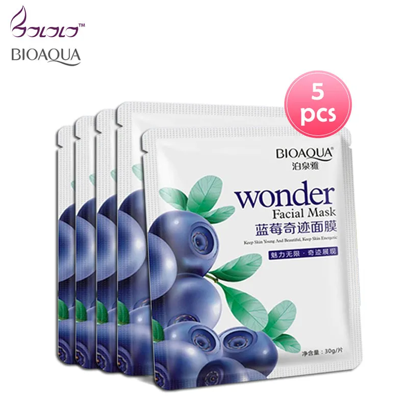 bioaqua Mask Natural blueberry facial mask skin care whitening moisturizing face mask care anti aging wrinkles oils Acne beauty