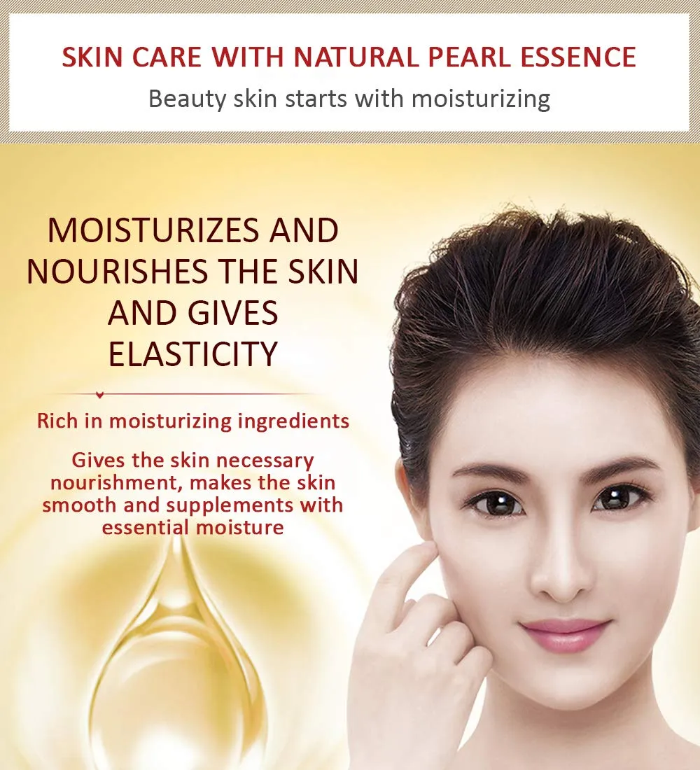 BIOAQUA Pure Silk Pearl Essence Face Cream Hyaluronic Acid Moisturizing Refreshing Flawless Hydro-Lipid Balance Rejuvenation 120g