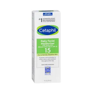 Cetaphil Daily Facial Moisturizer Spf 15 Fragrance free 4 oz By Cetaphil