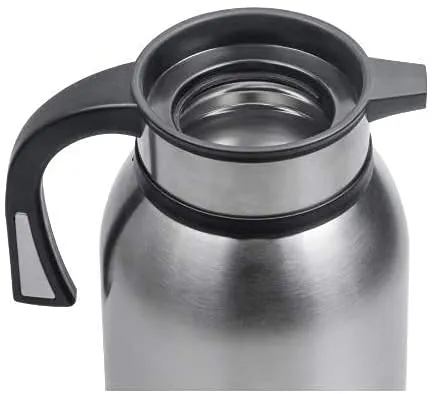 Delavala Stainless Steel Thermos Vacuum Jug,Coffee Pot,Vacuum Jug,Hot Water Pot,Water Jug,Thermos Vacuum Flask.Thermos Pot,Thermos Bottle, Vacuum Insulated 2000 ml, Silver-Stainless Steel