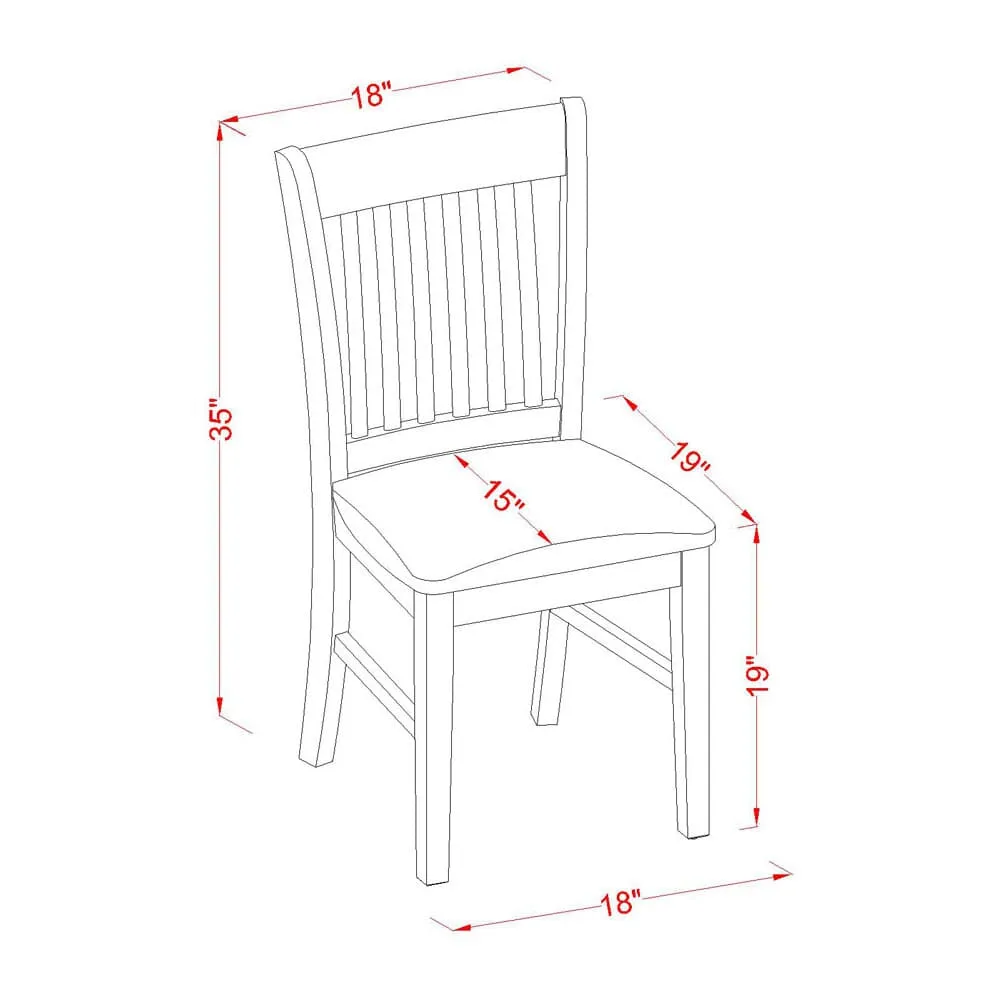 East West Furniture CANO5C-OAK-C 5 Piece Dining Set Includes a Rectangle Dining Room Table and 2 Linen Fabric Kitchen Chairs with 2 Benches, 36x60 Inch, Oak