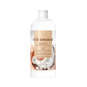 EVELINE Rich Coconut Moisturizing Coconut Micellar Water Toner 2in1  - 500ml | ايفلين تونر   مزيل مكياج في منتج واحد - 500 مل