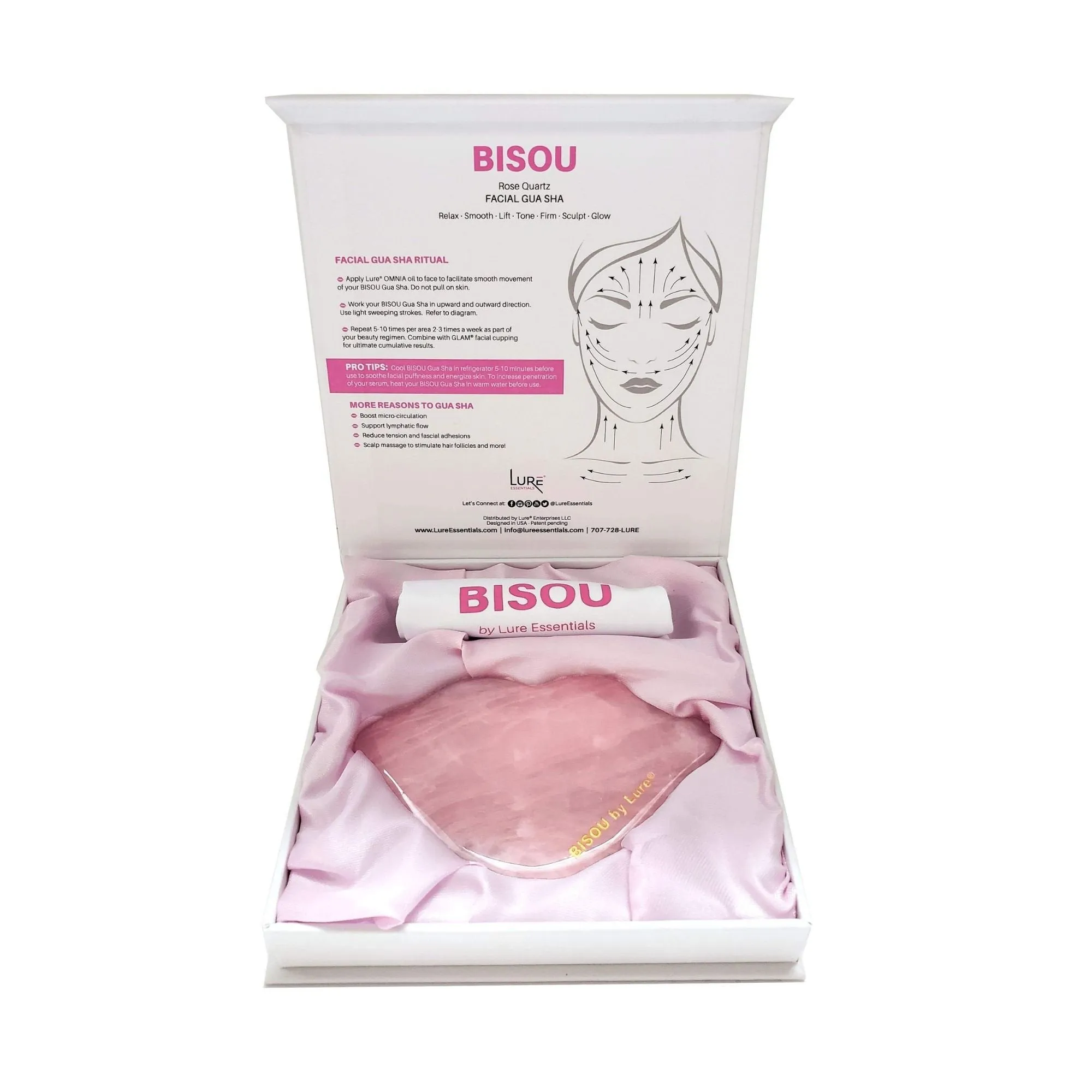 Face Gua Sha Rose Quartz - Bisou