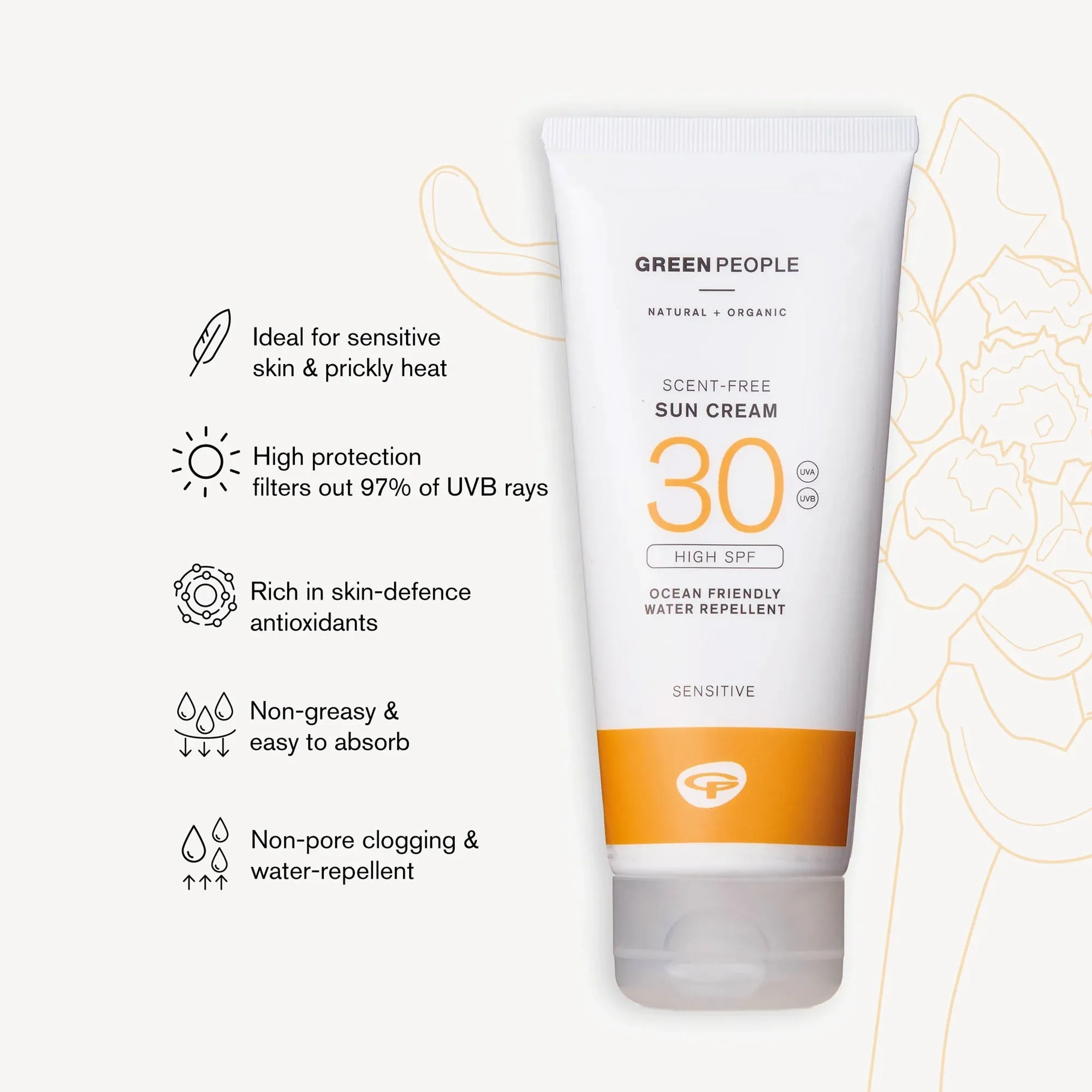 Green People Scent Free Sun Cream SPF30