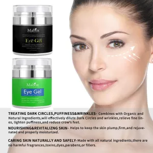 Mabox Eye Gel for Dark Circles Puffiness  Wrinkles and Bags Fine Lines Effective Anti-Aging Eye Gel for Under and Around Eye