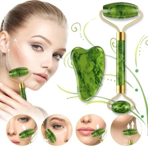 Natural Glow Jade Roller - Facial Tension Relief, Skin Tightening, and Enhanced Absorption