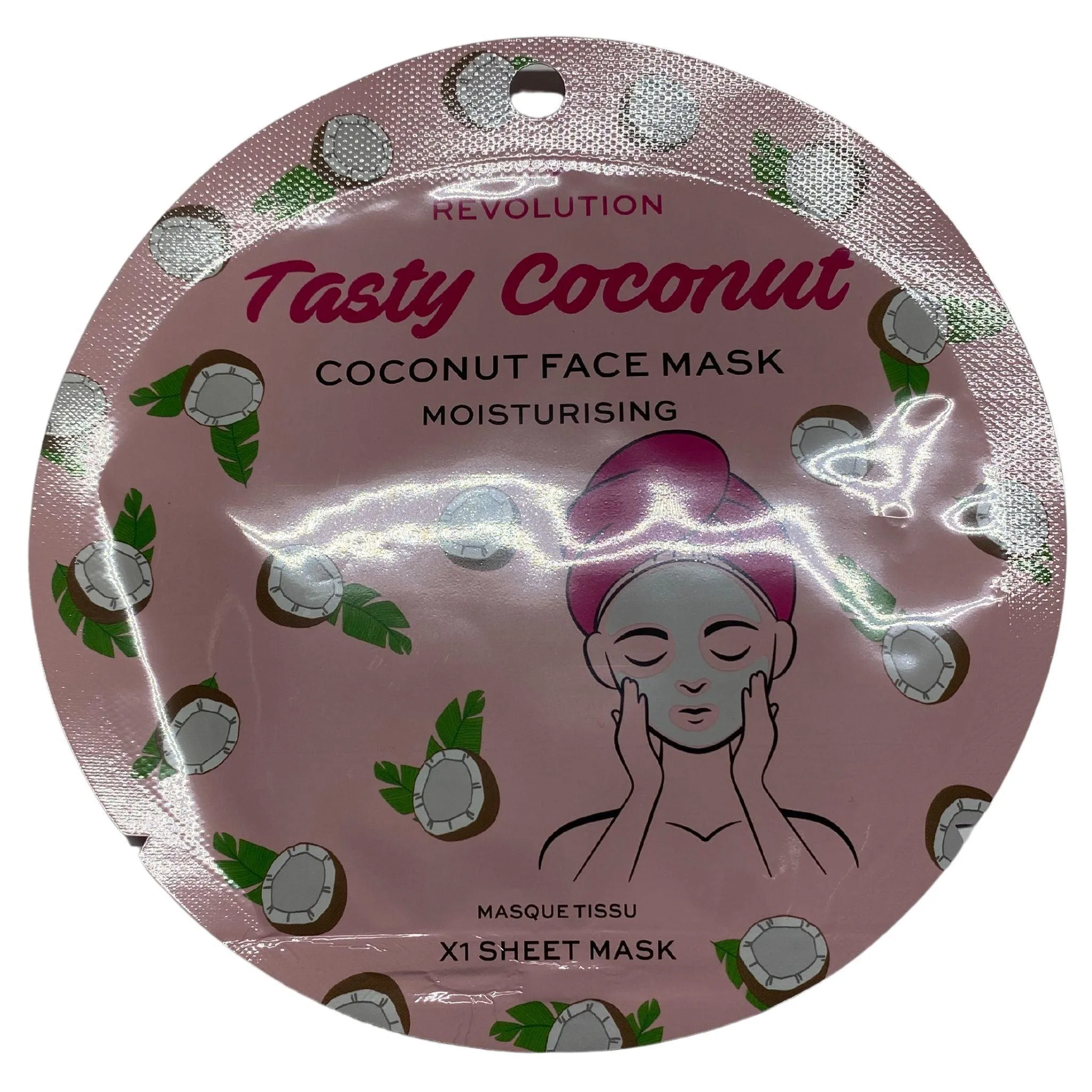 Revolution Tasty Coconut Facemask Moisturising X1sheet Mask (144 Pcs Lot)