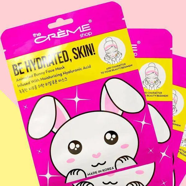 The Creme Shop Be Hydrated, Skin! Animated Bunny Face Mask - Moisturizing Hyaluronic Acid