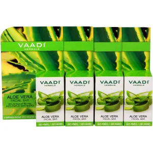 Value Pack of 4 Aloe Vera Facial Bars with Extract of Tea Tree